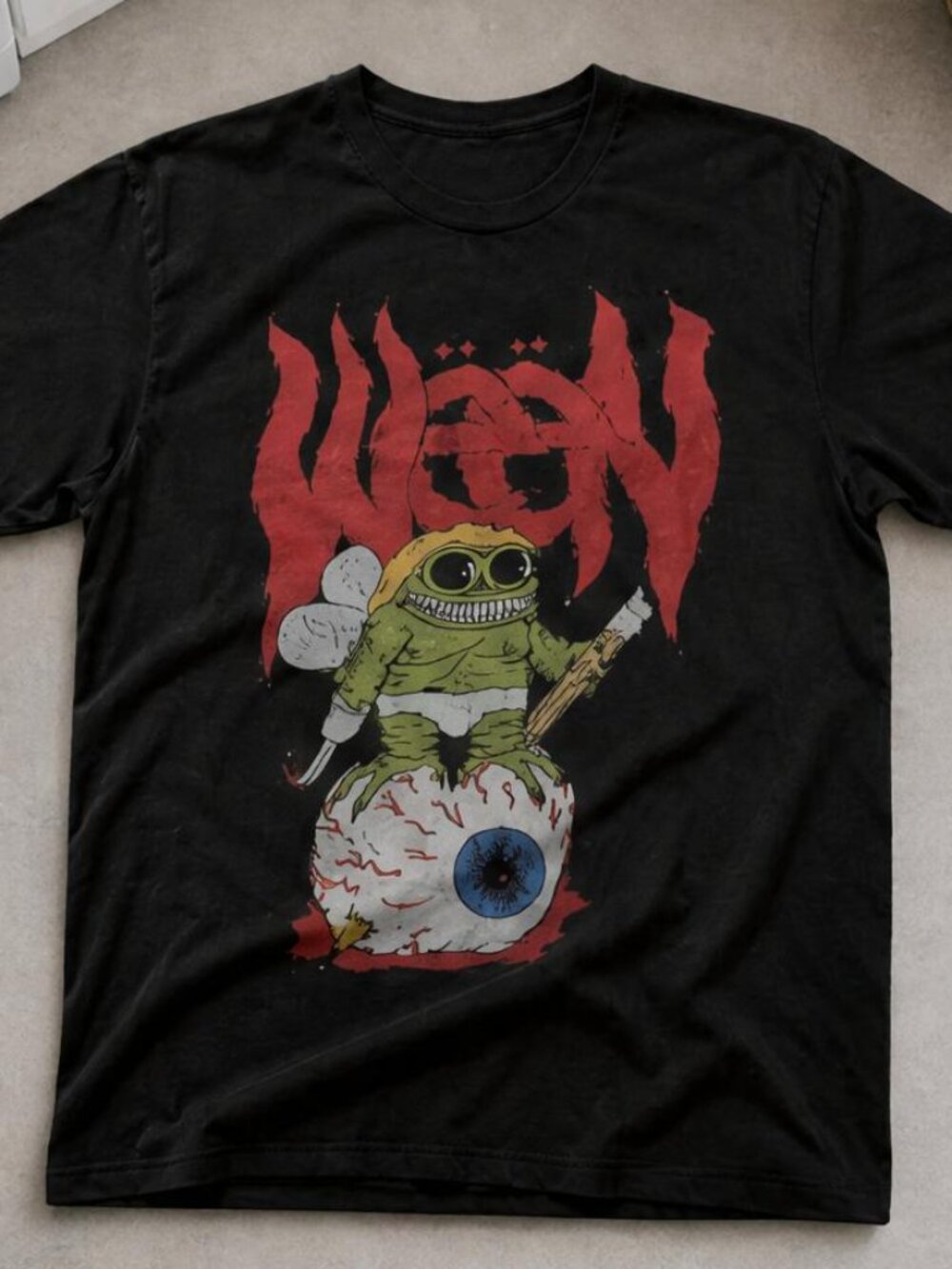WEN Horror Fly Eyeball Graphic Tee Black Unisex